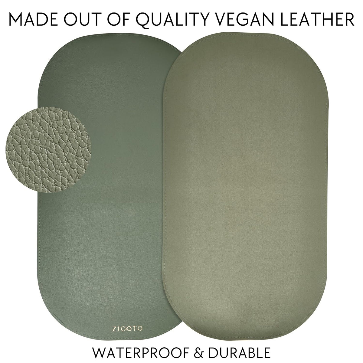 Beautiful Baby Diaper Changing Mat Made of Vegan Leather - Soft & Foldable