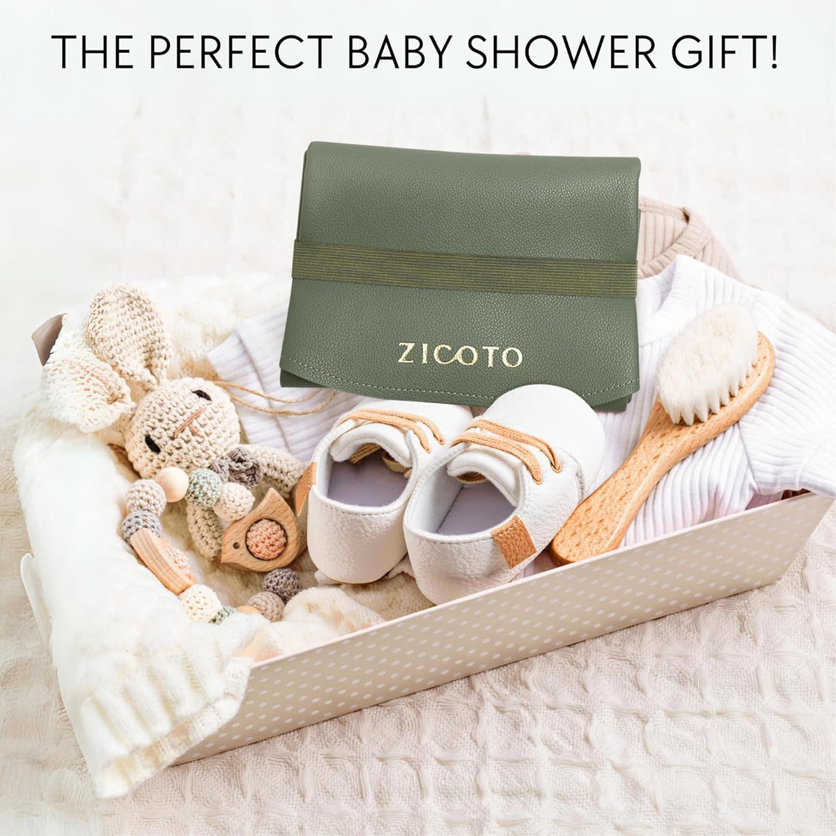 Beautiful Baby Diaper Changing Mat Made of Vegan Leather - Soft & Foldable