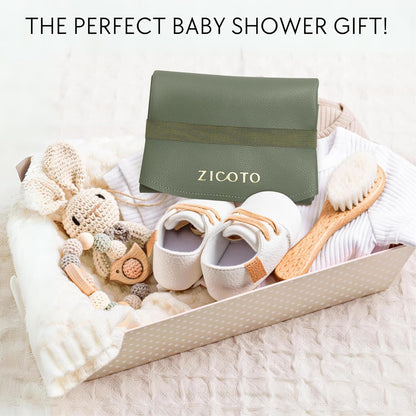 Beautiful Baby Diaper Changing Mat Made of Vegan Leather - Soft & Foldable