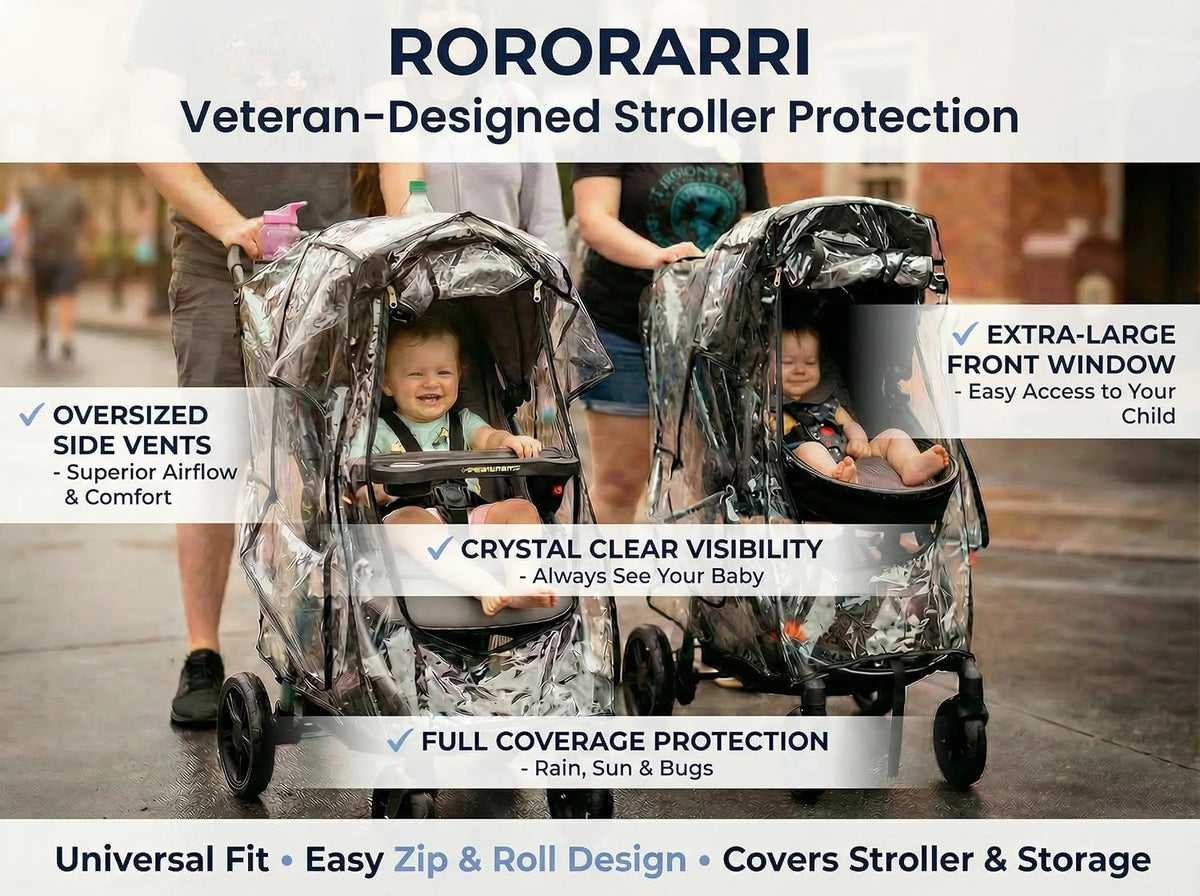 Stroller Sunshade & Rain Cover-Protects Your Baby- Sun Rain Wind Dust Snow