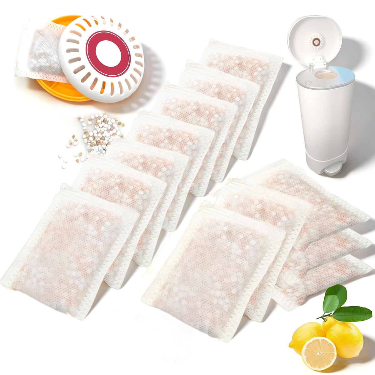 12 PCS Lemon-Scented Deodorizer for Arm & Hammer Puck Cartridge