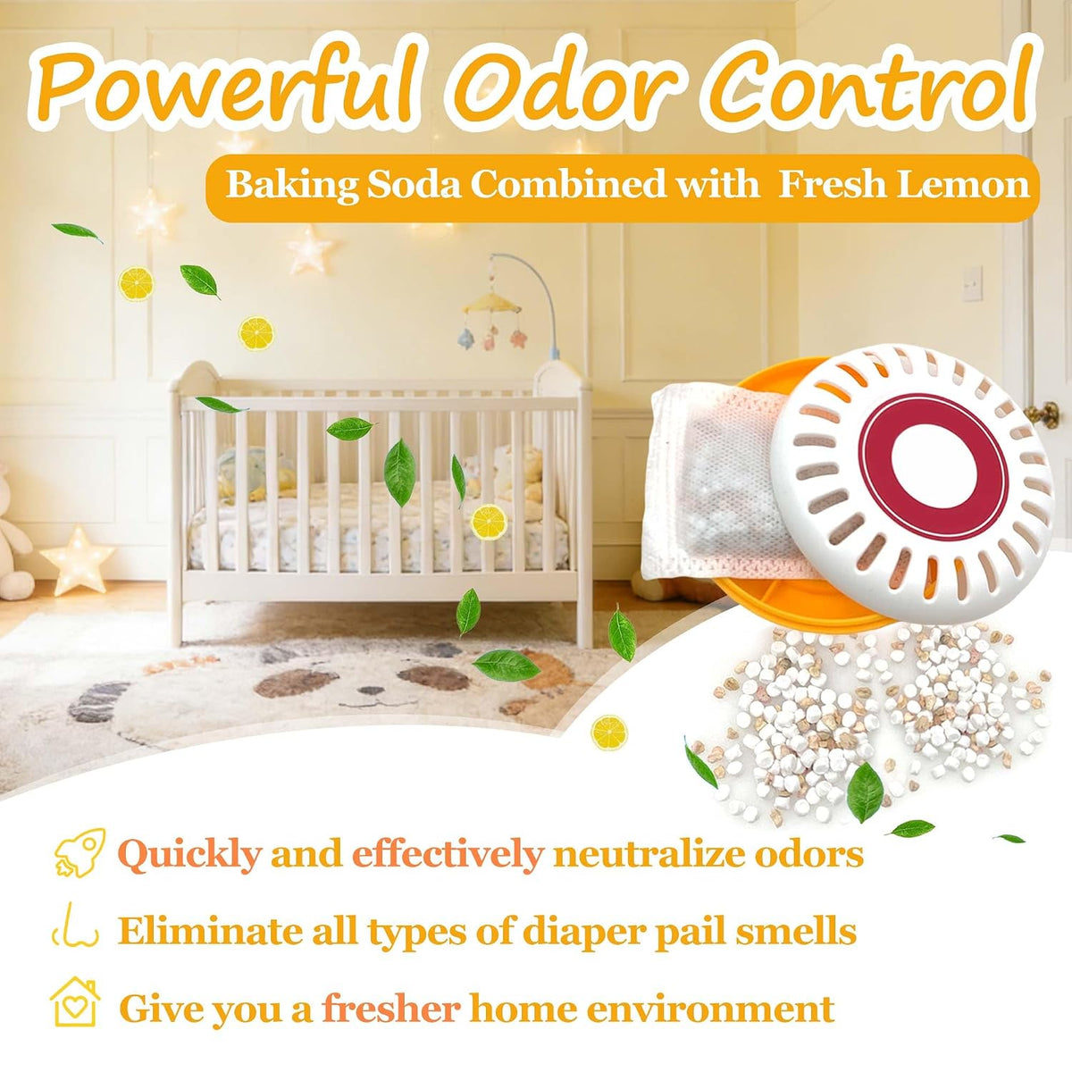 12 PCS Lemon-Scented Deodorizer for Arm & Hammer Puck Cartridge