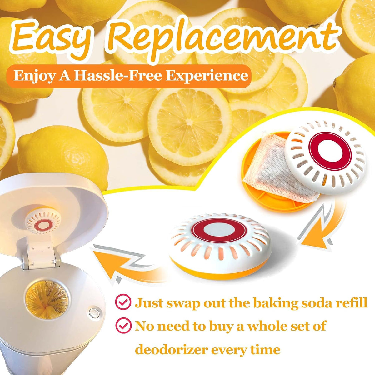 12 PCS Lemon-Scented Deodorizer for Arm & Hammer Puck Cartridge