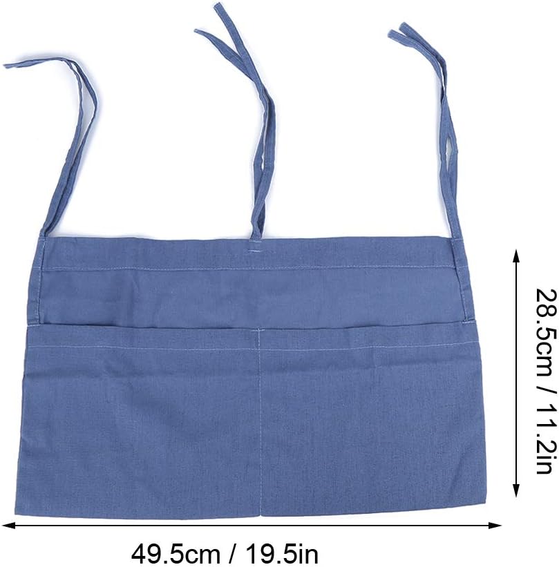 Diaper Caddy, Crib Toys Hanging 2 Pockets Diaper Nursery Organizer Baby Bedside Hanging Storage Bag Diaper Caddy Organizer for Baby Cribs and Toys, Clothing, 19.5x11.2in