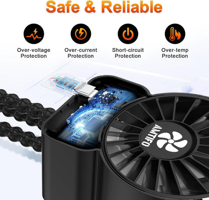 Portable Stroller Fan - 4-Speed Rechargeable USB Fan, Quiet Clip-on Baby Fans for Stroller Crib and Travel - Compact & Battery-Operated Cooling Fans for Baby Comfort on the Go
