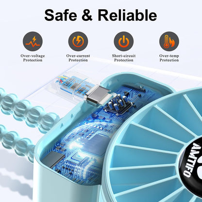 Portable Stroller Fan - 4-Speed Rechargeable USB Fan, Quiet Clip-on Baby Fans for Stroller Crib and Travel - Compact & Battery-Operated Cooling Fans for Baby Comfort on the Go