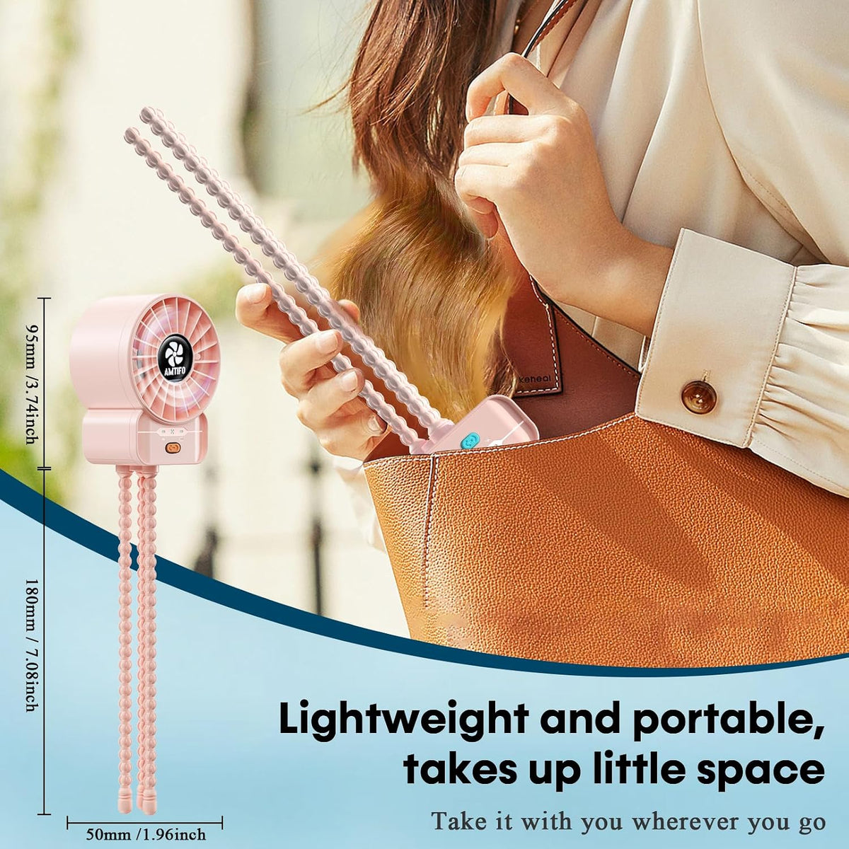 Portable Stroller Fan - 4-Speed Rechargeable USB Fan, Quiet Clip-on Baby Fans for Stroller Crib and Travel - Compact & Battery-Operated Cooling Fans for Baby Comfort on the Go