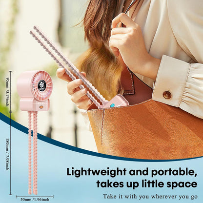 Portable Stroller Fan - 4-Speed Rechargeable USB Fan, Quiet Clip-on Baby Fans for Stroller Crib and Travel - Compact & Battery-Operated Cooling Fans for Baby Comfort on the Go