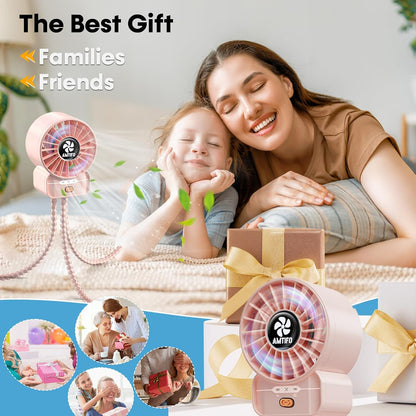 Portable Stroller Fan - 4-Speed Rechargeable USB Fan, Quiet Clip-on Baby Fans for Stroller Crib and Travel - Compact & Battery-Operated Cooling Fans for Baby Comfort on the Go