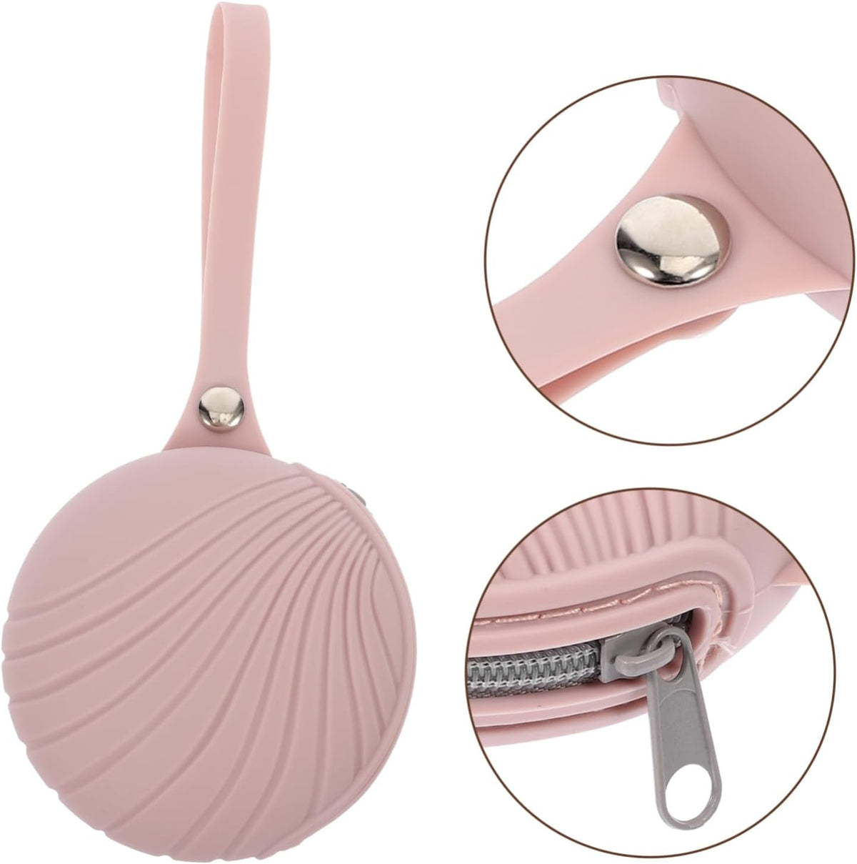 Pacifier Pouch Case Bag Sturdy Zipper Silicone Material Pacifier Holder for Mom Compact Storage for