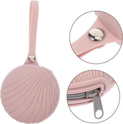 Pacifier Pouch Case Bag Sturdy Zipper Silicone Material Pacifier Holder for Mom Compact Storage for