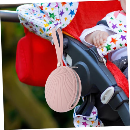Pacifier Pouch Case Bag Sturdy Zipper Silicone Material Pacifier Holder for Mom Compact Storage for