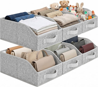 Closet Organizers, 10"Lx15¾"Wx6¾"H Pearl White, 6-Pack