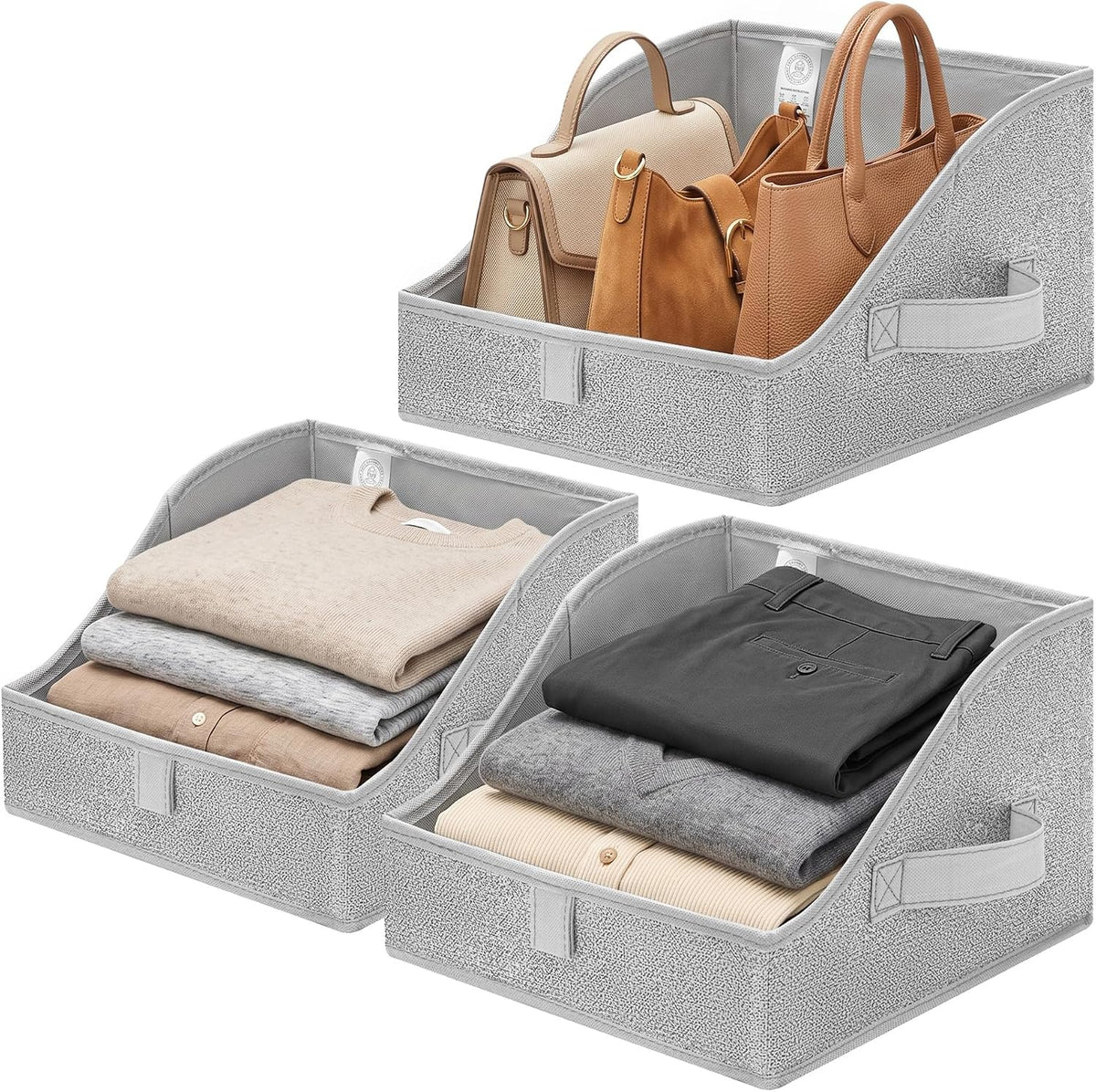 Closet Organizers, 10"Lx15¾"Wx6¾"H Pearl White, 6-Pack