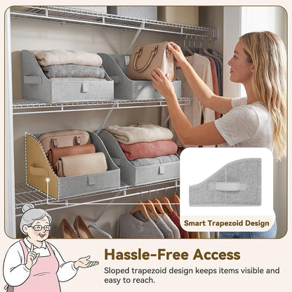 Closet Organizers, 10"Lx15¾"Wx6¾"H Pearl White, 6-Pack