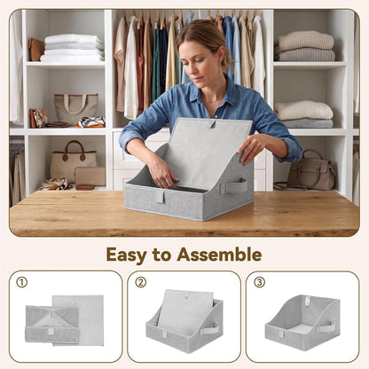Closet Organizers, 10"Lx15¾"Wx6¾"H Pearl White, 6-Pack