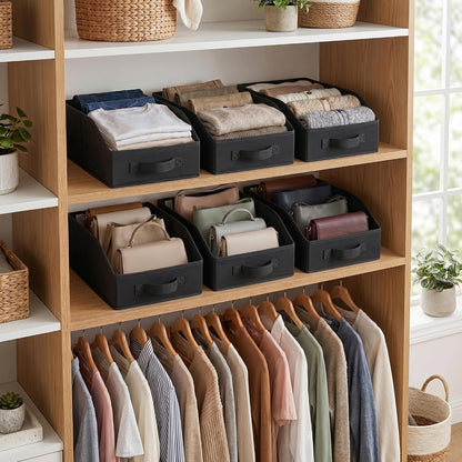 Closet Organizers, 10"Lx15¾"Wx6¾"H Pearl White, 6-Pack