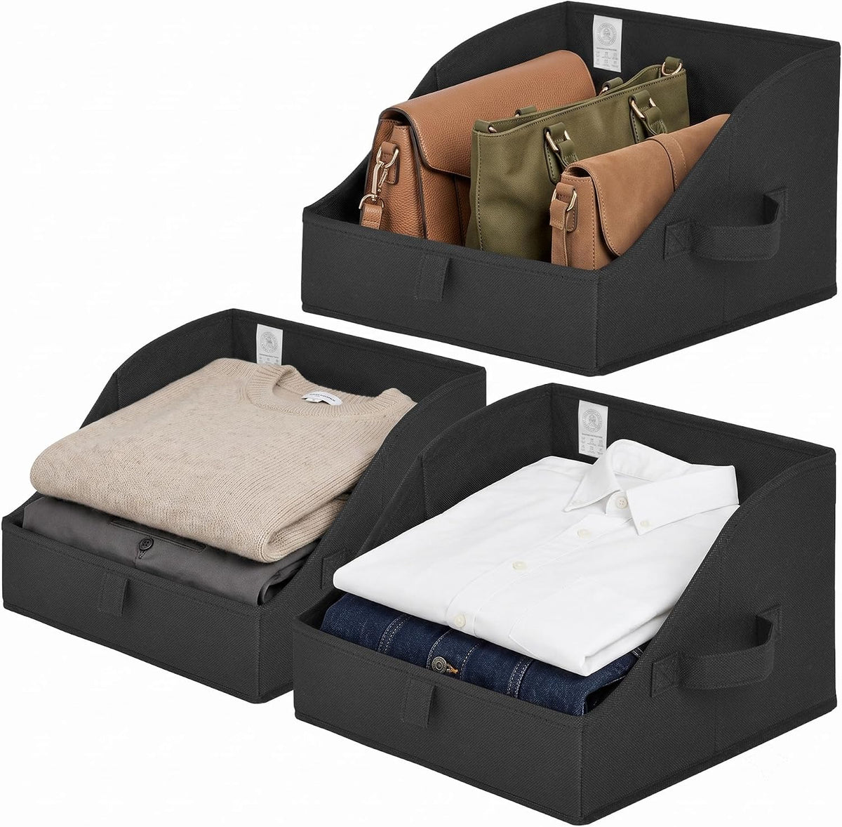 Closet Organizers, 10"Lx15¾"Wx6¾"H Pearl White, 6-Pack