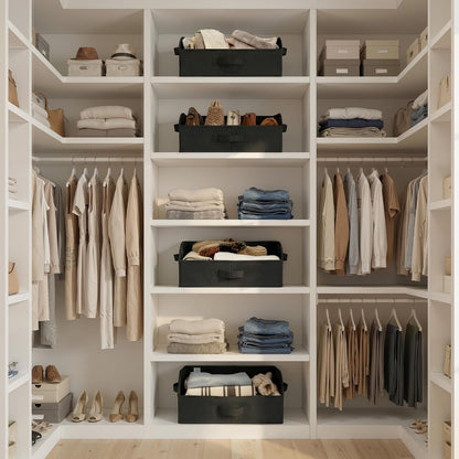 Closet Organizers, 10"Lx15¾"Wx6¾"H Pearl White, 6-Pack