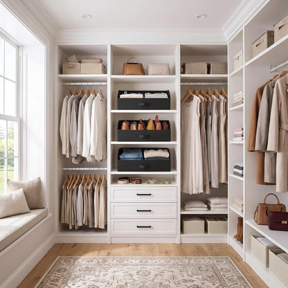 Closet Organizers, 10"Lx15¾"Wx6¾"H Pearl White, 6-Pack
