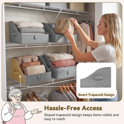 Closet Organizers, 10"Lx15¾"Wx6¾"H Pearl White, 6-Pack