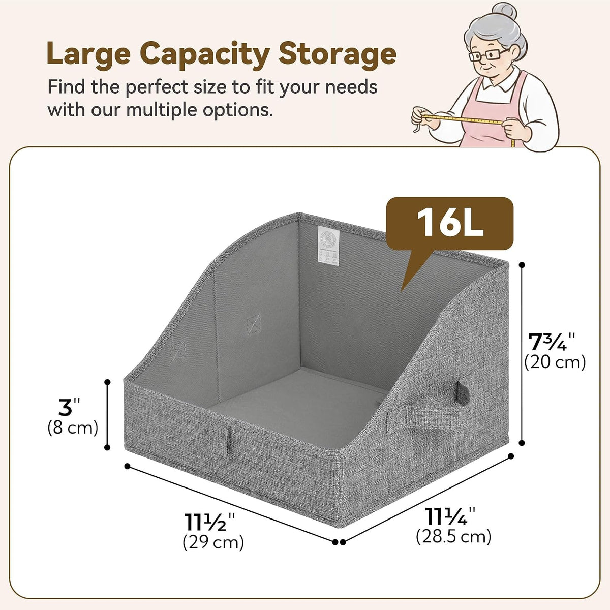 Closet Organizers, 10"Lx15¾"Wx6¾"H Pearl White, 6-Pack