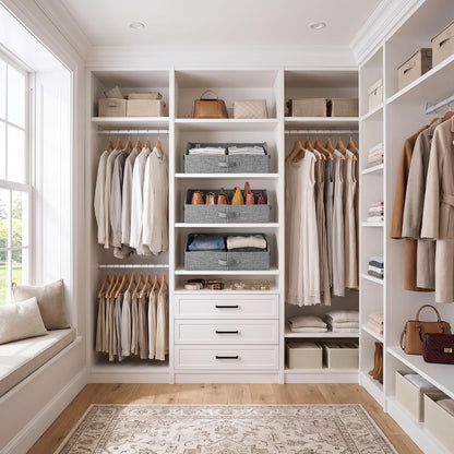 Closet Organizers, 10"Lx15¾"Wx6¾"H Pearl White, 6-Pack