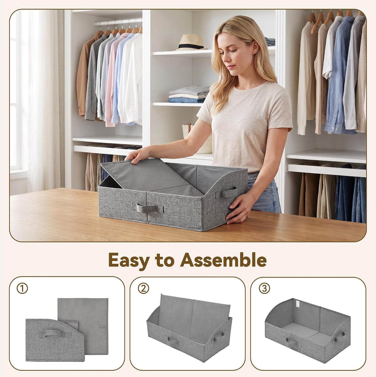 Closet Organizers, 10"Lx15¾"Wx6¾"H Pearl White, 6-Pack