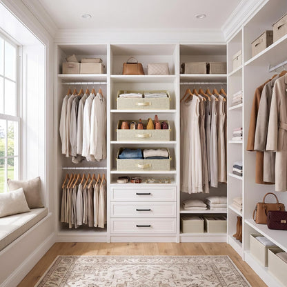 Closet Organizers, 10"Lx15¾"Wx6¾"H Pearl White, 6-Pack