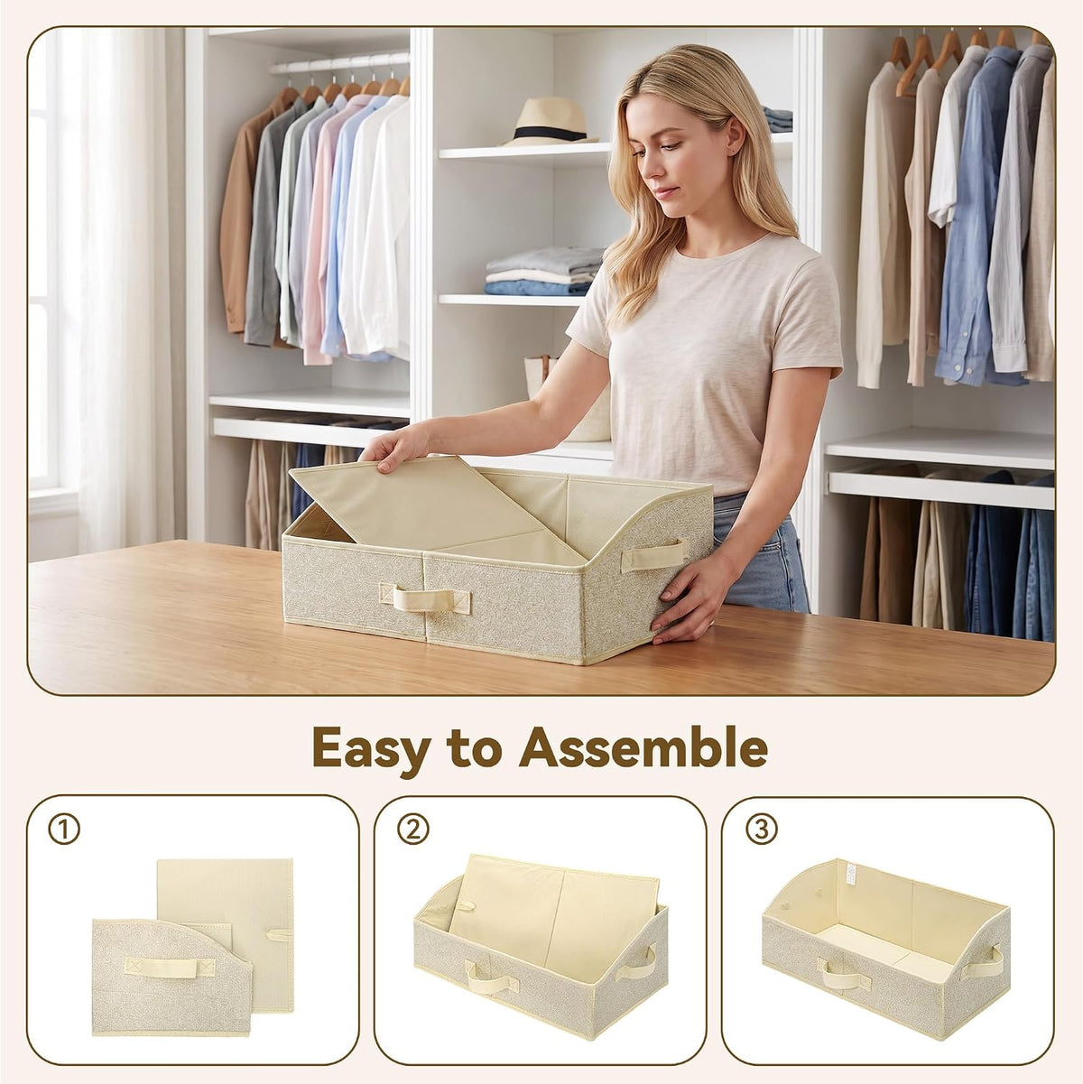 Closet Organizers, 10"Lx15¾"Wx6¾"H Pearl White, 6-Pack