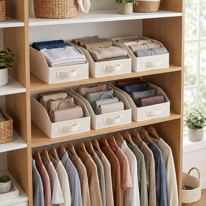 Closet Organizers, 10"Lx15¾"Wx6¾"H Pearl White, 6-Pack