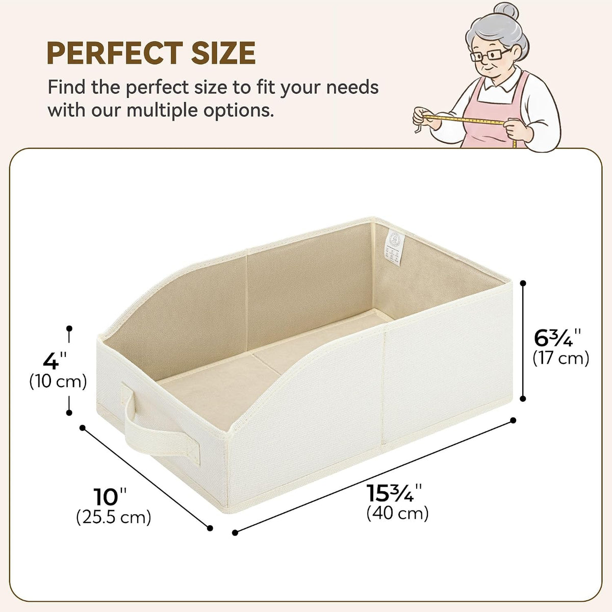 Closet Organizers, 10"Lx15¾"Wx6¾"H Pearl White, 6-Pack
