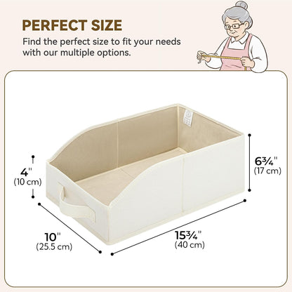 Closet Organizers, 10"Lx15¾"Wx6¾"H Pearl White, 6-Pack