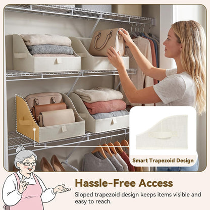 Closet Organizers, 10"Lx15¾"Wx6¾"H Pearl White, 6-Pack