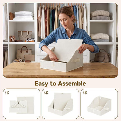Closet Organizers, 10"Lx15¾"Wx6¾"H Pearl White, 6-Pack