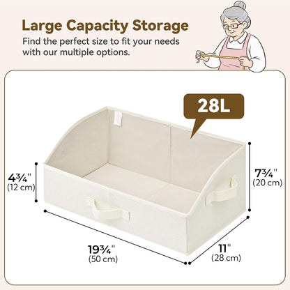 Closet Organizers, 10"Lx15¾"Wx6¾"H Pearl White, 6-Pack