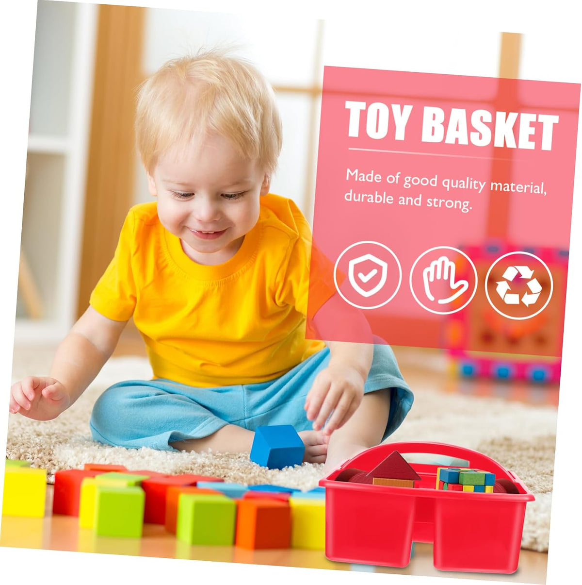 Luxurious Wicker Storage Basket Lid Tall Toy Bin for Boys and Girls Cubby Storage Bins Multipurpose Basket Handheld Organizer