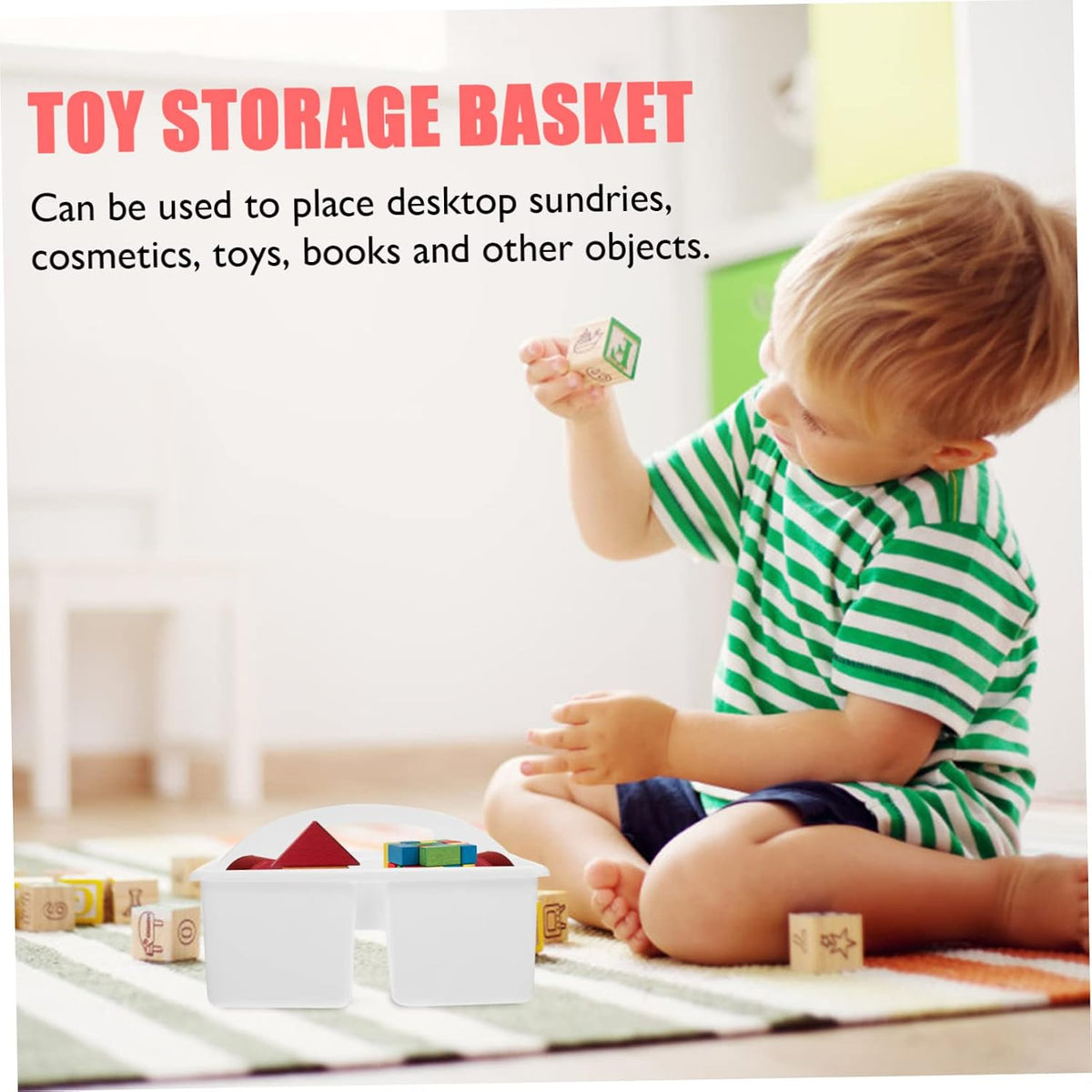 Luxurious Wicker Storage Basket Lid Tall Toy Bin for Boys and Girls Cubby Storage Bins Multipurpose Basket Handheld Organizer