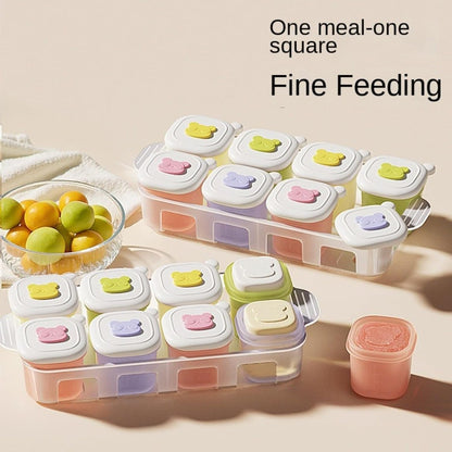 Silicone food freezer tray, storage container with lid and tray