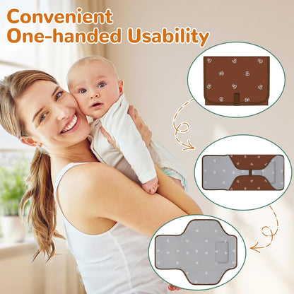 Portable Diaper Changing Pad Travel, Waterproof Baby Changing Mat