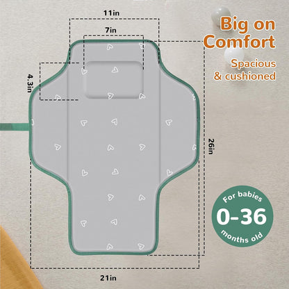 Portable Diaper Changing Pad Travel, Waterproof Baby Changing Mat
