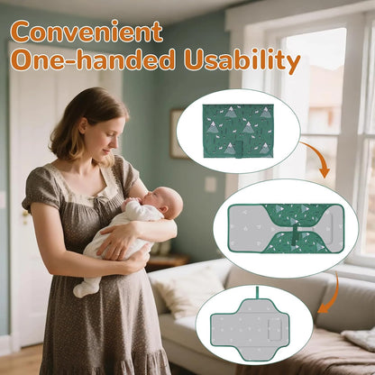 Portable Diaper Changing Pad Travel, Waterproof Baby Changing Mat