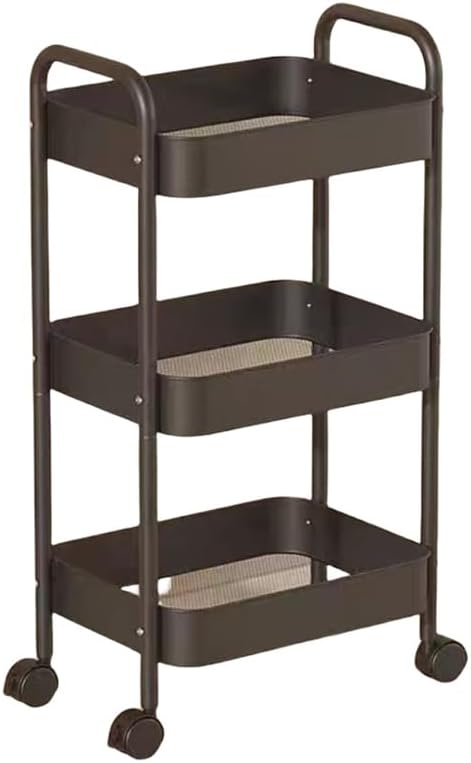 Baby Diaper Caddy Organizer Cart - Multifunction 3 Tier Rolling Cart Lightweight Utility Baby Essentials for Nursery Storage Mobile Utility Cart for Nursery, Kitchen, Bathroom, Craft Room