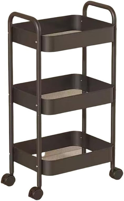 Baby Diaper Caddy Organizer Cart - Multifunction 3 Tier Rolling Cart Lightweight Utility Baby Essentials for Nursery Storage Mobile Utility Cart for Nursery, Kitchen, Bathroom, Craft Room