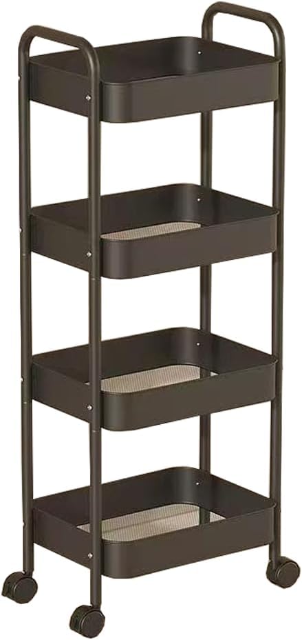 Baby Diaper Caddy Organizer Cart - Multifunction 3 Tier Rolling Cart Lightweight Utility Baby Essentials for Nursery Storage Mobile Utility Cart for Nursery, Kitchen, Bathroom, Craft Room