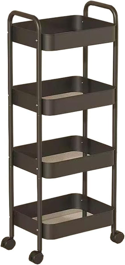 Baby Diaper Caddy Organizer Cart - Multifunction 3 Tier Rolling Cart Lightweight Utility Baby Essentials for Nursery Storage Mobile Utility Cart for Nursery, Kitchen, Bathroom, Craft Room