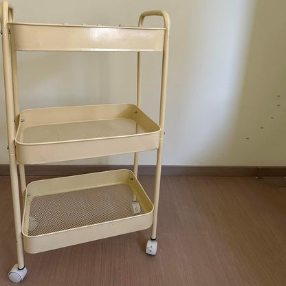 Baby Diaper Caddy Organizer Cart - Multifunction 3 Tier Rolling Cart Lightweight Utility Baby Essentials for Nursery Storage Mobile Utility Cart for Nursery, Kitchen, Bathroom, Craft Room