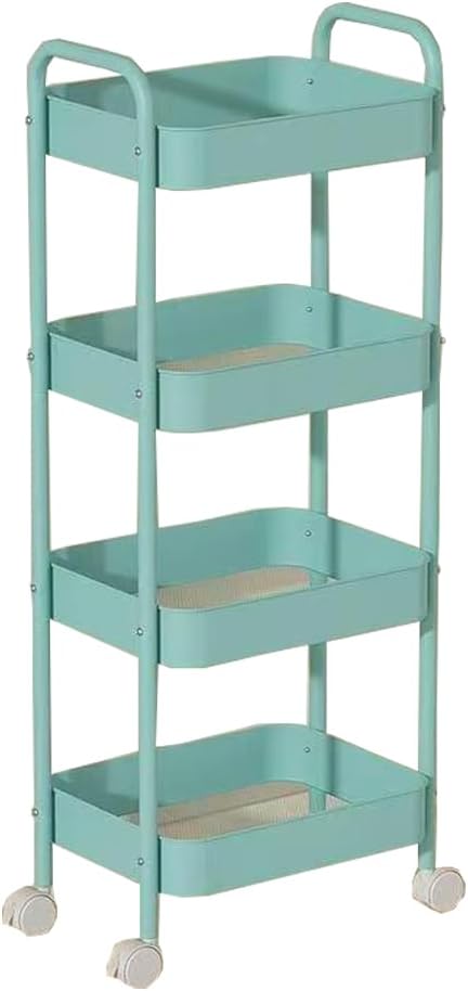 Baby Diaper Caddy Organizer Cart - Multifunction 3 Tier Rolling Cart Lightweight Utility Baby Essentials for Nursery Storage Mobile Utility Cart for Nursery, Kitchen, Bathroom, Craft Room