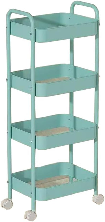 Baby Diaper Caddy Organizer Cart - Multifunction 3 Tier Rolling Cart Lightweight Utility Baby Essentials for Nursery Storage Mobile Utility Cart for Nursery, Kitchen, Bathroom, Craft Room