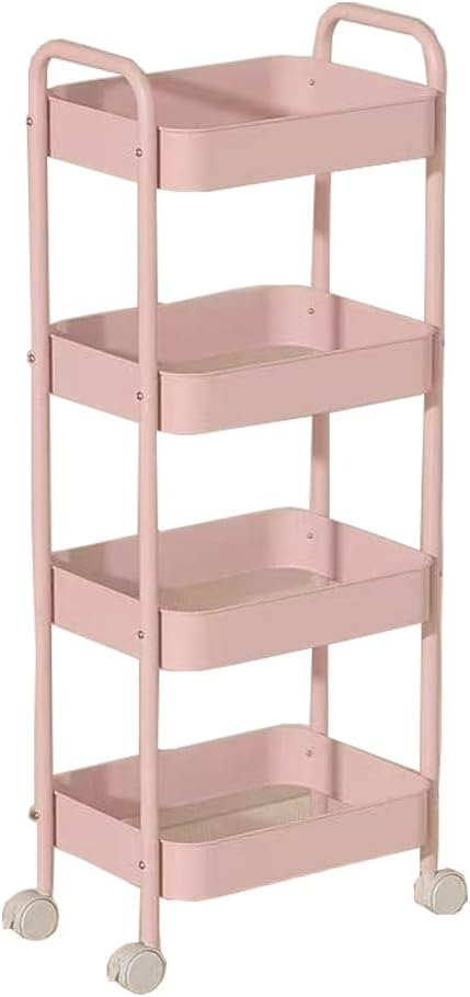 Baby Diaper Caddy Organizer Cart - Multifunction 3 Tier Rolling Cart Lightweight Utility Baby Essentials for Nursery Storage Mobile Utility Cart for Nursery, Kitchen, Bathroom, Craft Room